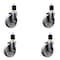 Service Caster 5'' Semi Steel Wheel Swivel 1-7/8'' Expanding Stem Caster Set, 4PK SCC-EX20S514-SSS-178-4 - alternate 1
